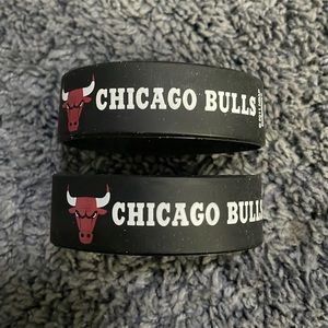 NWOT set of two Chicago Bulls plastic bracelets